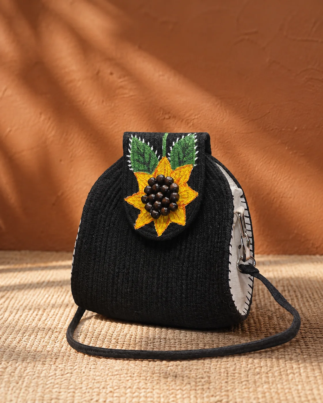Black Sunflower Crossbody by Bunevia