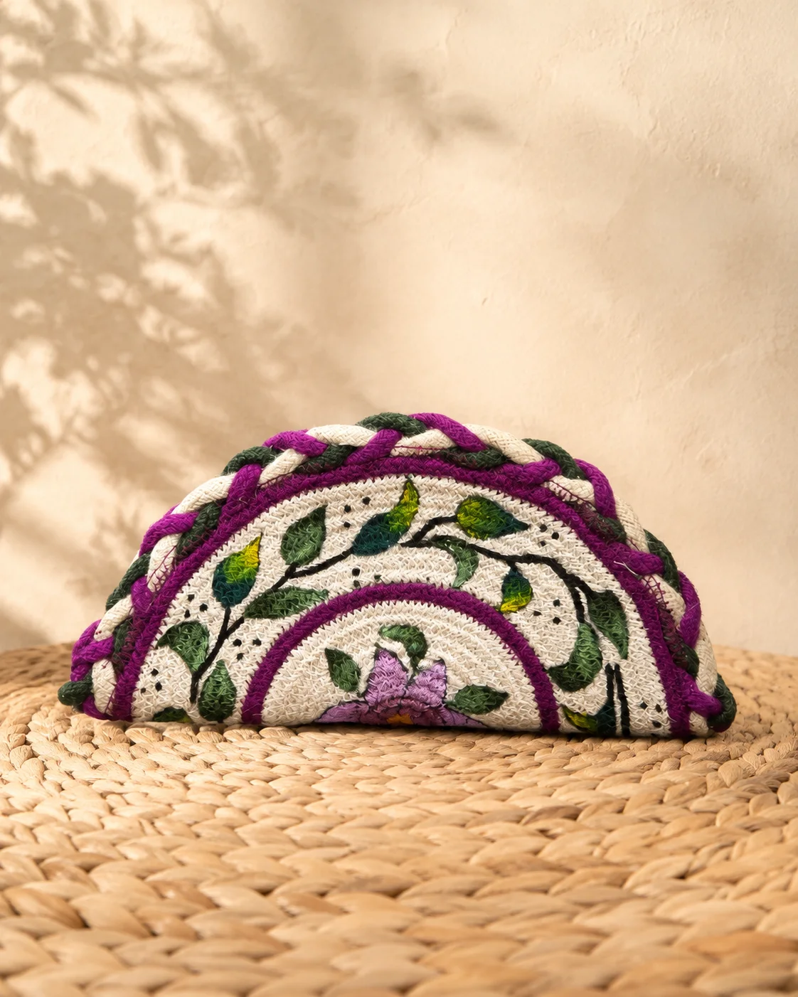 Purple Vine Clutch by Bunevia