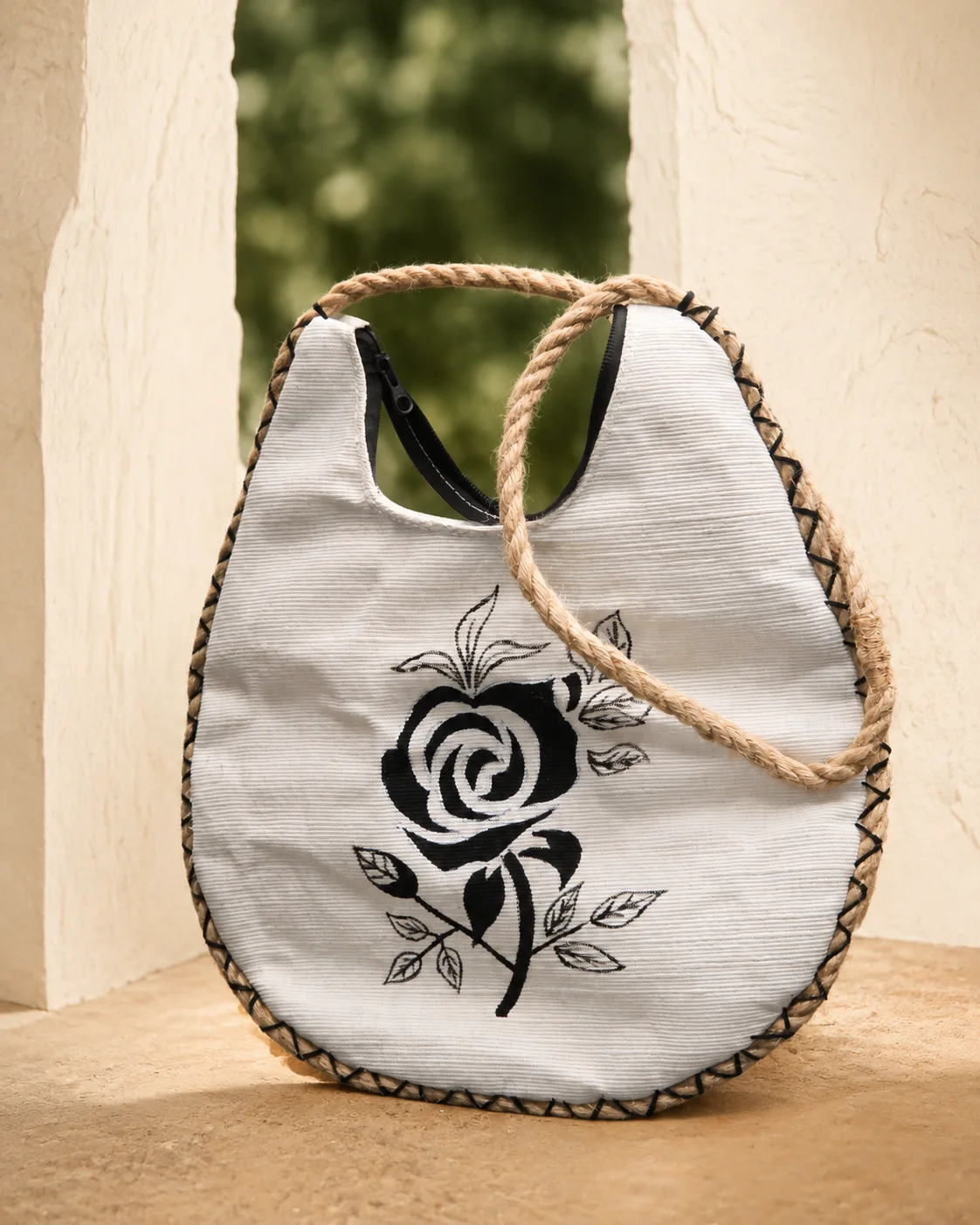 Black Rose Shoulder Bag by Bunevia
