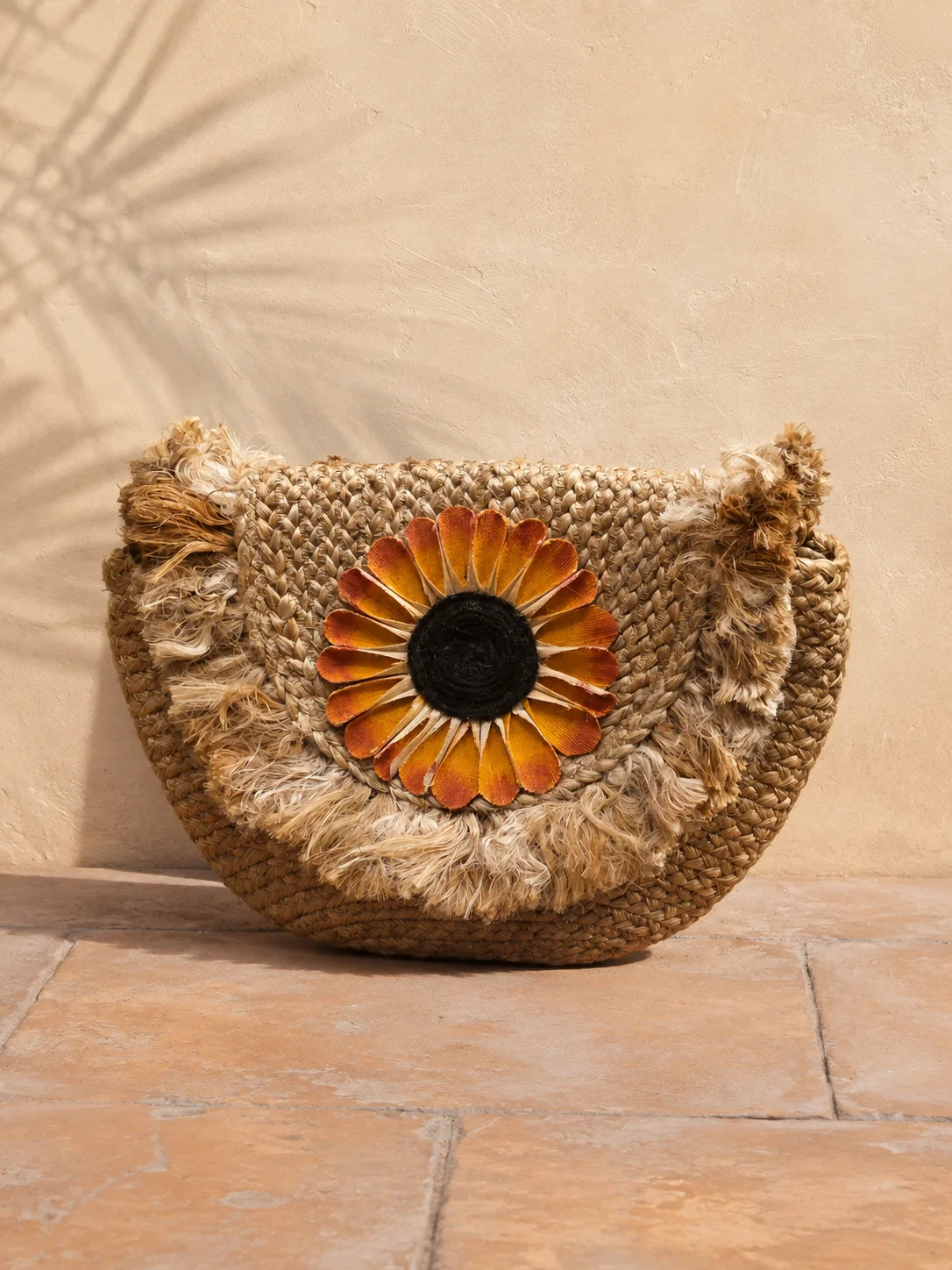 Sunflower Fringe Clutch by Bunevia