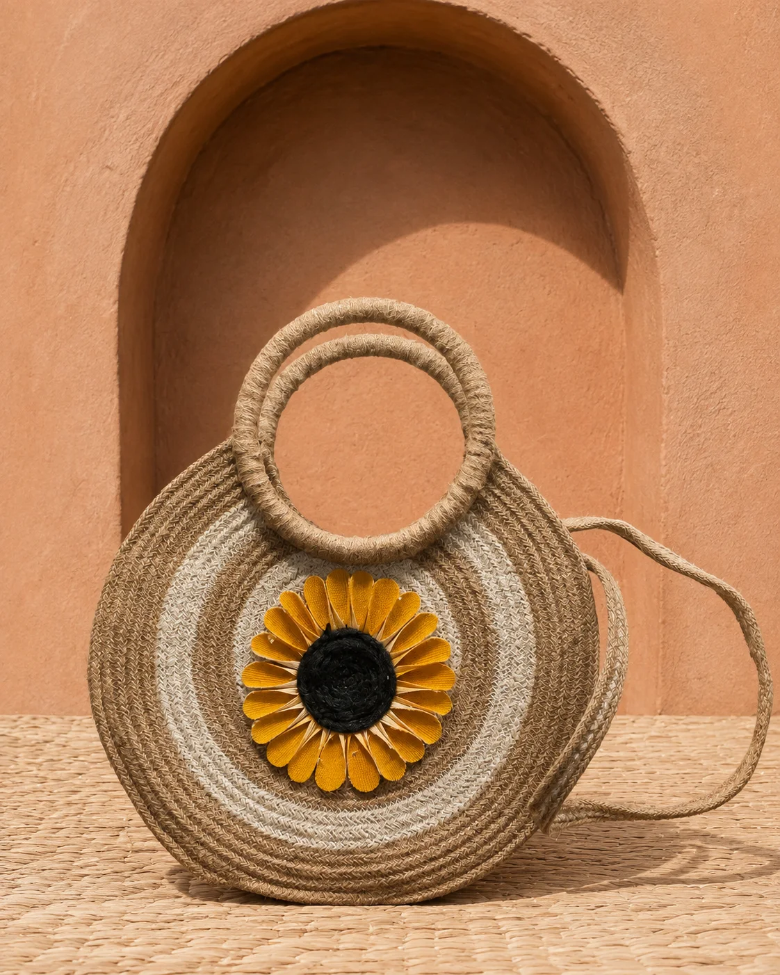 Sunflower Round Crossbody by Bunevia